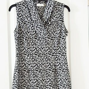 Calvin Klein Sheath Dress Shawl Collar